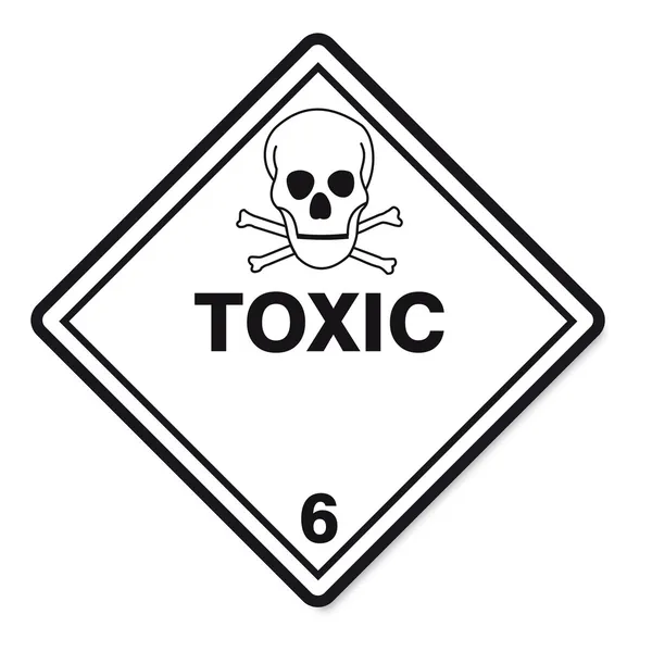 Substâncias perigosas sinais ícone crânio inflamável perigo radioativo —  Vetores de Stock