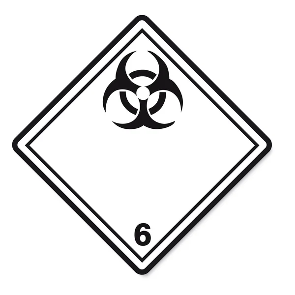 Sustancias peligrosas signos icono cráneo inflamable peligro radiactivo — Vector de stock