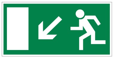 Rescue signs icon exit emergency exit figure door clipart