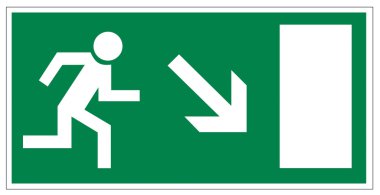 Rescue signs icon exit emergency exit figure door clipart