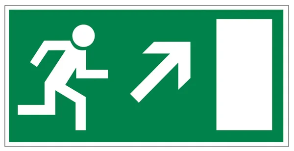 Rettungsschilder Symbol Ausgang Notausgang Figur Tür — Stockvektor