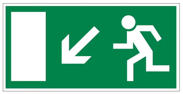 Señalización de rescate icono salida emergencia salida figura puerta — Archivo Imágenes Vectoriales
