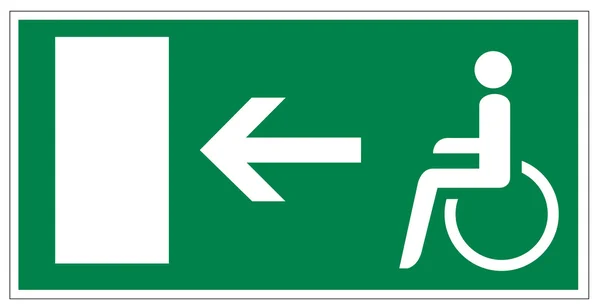 Знаки порятунку значок виходу аварійного виходу двері фігури Доступність інвалідності — стоковий вектор