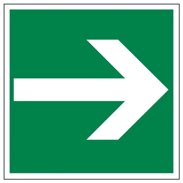 Zachránit známky ikonu exit nouzové šipka — Stockový vektor