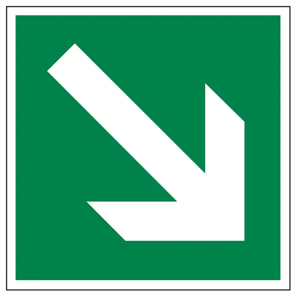 Señales de rescate icono de salida flecha de emergencia — Vector de stock