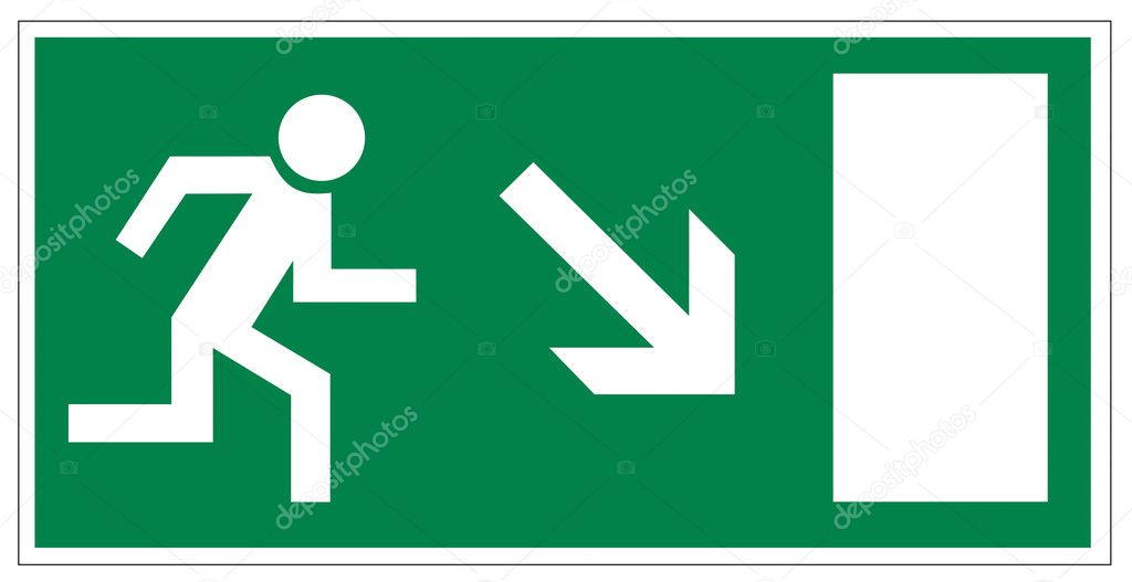 Rescue signs icon exit emergency exit figure door