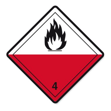 Hazardous substances signs icon flammable skull radioactive hazard fire clipart