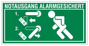 Rescue signs icon exit emergency exit figure door alarm system clipart