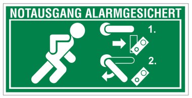 Rescue signs icon exit emergency exit figure door alarm system clipart