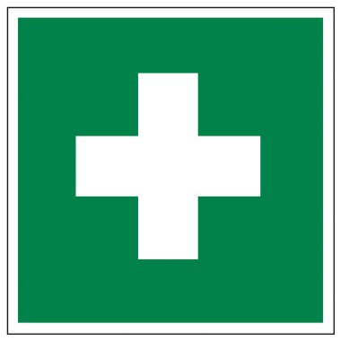 Rescue signs icon exit emergency first aid kit cross clipart