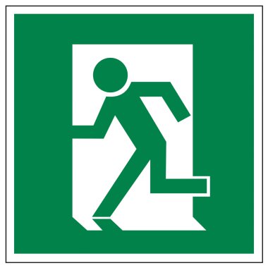 Rescue signs icon exit emergency exit figure door clipart