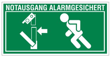 Kurtarma işaretleri simgesi exit acil çıkış rakam kapı alarm sistemi