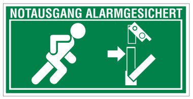 Rescue signs icon exit emergency exit figure door alarm system clipart