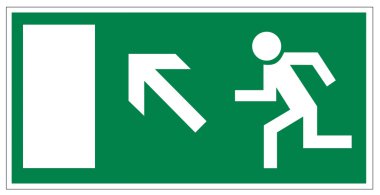 Rescue signs icon exit emergency exit figure door clipart