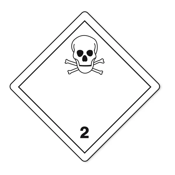 Gevaarlijke stoffen tekenen pictogram brandbare schedel radioactief gevaar — Stockvector
