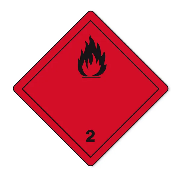 Gevaarlijke stoffen tekenen pictogram brandbare schedel radioactieve gevaar brand — Stockvector
