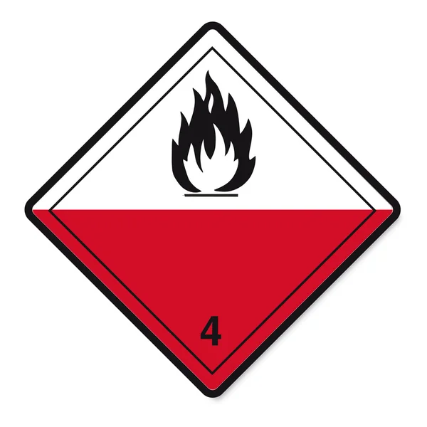 Tehlikeli maddelerin işaretleri simgesi yanıcı kafatası radyoaktif tehlike ateş — Stok Vektör