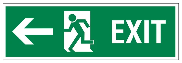 Signes de sauvetage icône sortie issue de secours figure porte — Image vectorielle