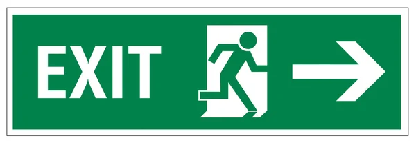Señalización de rescate icono salida emergencia salida figura puerta — Archivo Imágenes Vectoriales