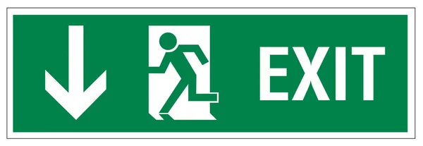 Signes de sauvetage icône sortie issue de secours figure porte — Image vectorielle