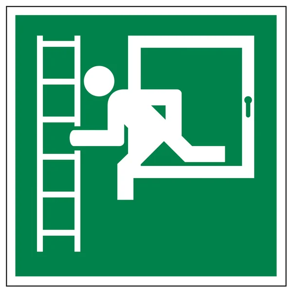 Rescue signs icon exit emergency exit figure door ladder — Stock Vector ...