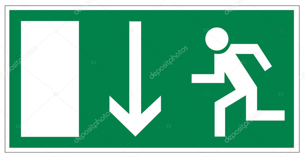 Rescue signs icon exit emergency exit figure door