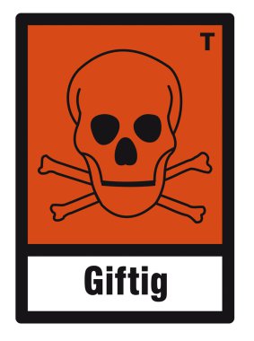 Safety sign danger sign hazardous chemical chemistry toxic skull clipart