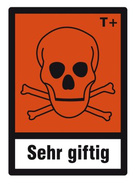 Safety sign danger sign hazardous chemical chemistry very toxic skull clipart