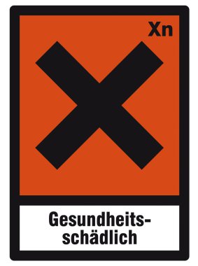 Safety sign danger sign hazardous chemical chemistry health-damaging clipart