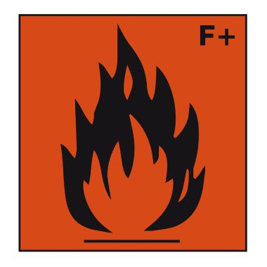 Safety sign danger sign hazardous chemical chemistry extremely flammable clipart