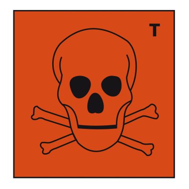 Güvenlik işareti tehlike işareti tehlikeli kimya kimyasal kafatası ölü