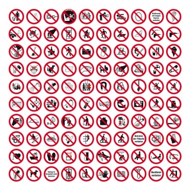İçki yasağı bgv simgesi piktogram küme tahsilat collage işaretleri