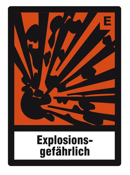 Señal de seguridad señal de peligro peligro química peligrosa explosión peligro — Archivo Imágenes Vectoriales