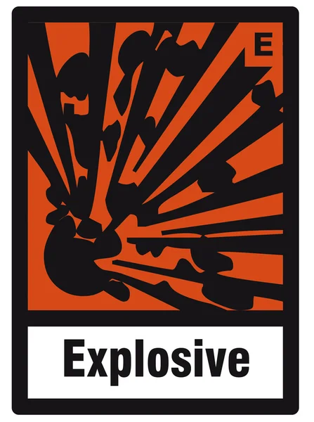 Знак безопасности Знак опасности опасный химический взрыв — стоковый вектор