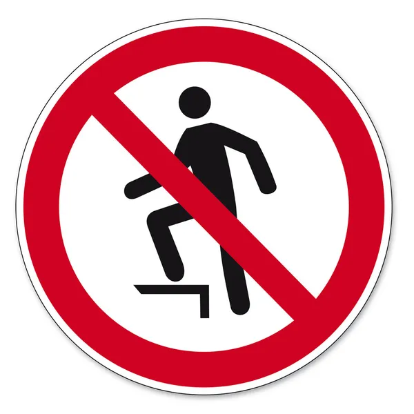 Prohibition signs BGV icon pictogram trespassing — Stock Vector