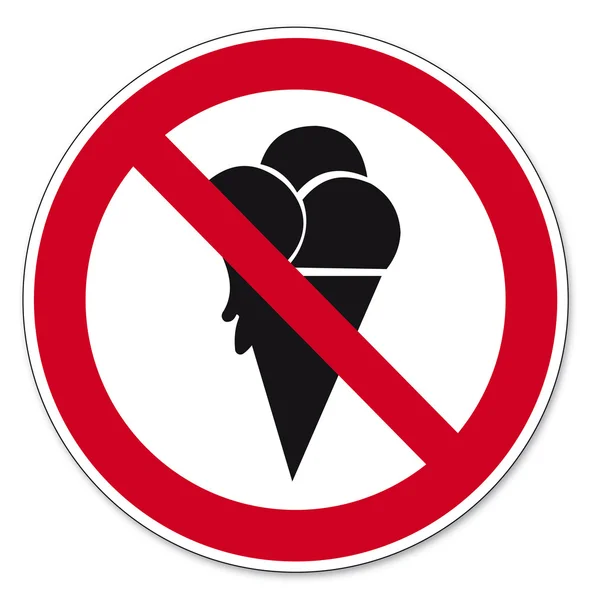 Prohibición signos BGV icono pictograma hielo prohibido — Vector de stock