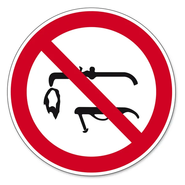 Signos de prohibición BGV icono pictograma soldadura prohibida — Vector de stock