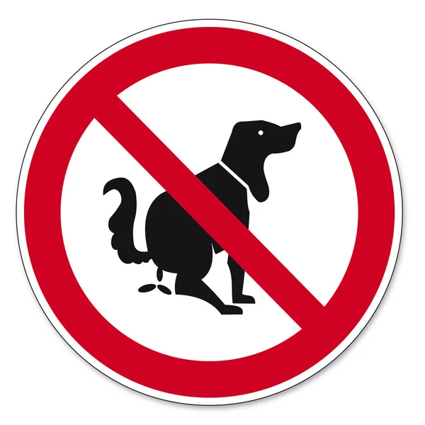 Sinais de proibição BGV ícone pictograma Este não é nenhum banheiro cão — Vetor de Stock