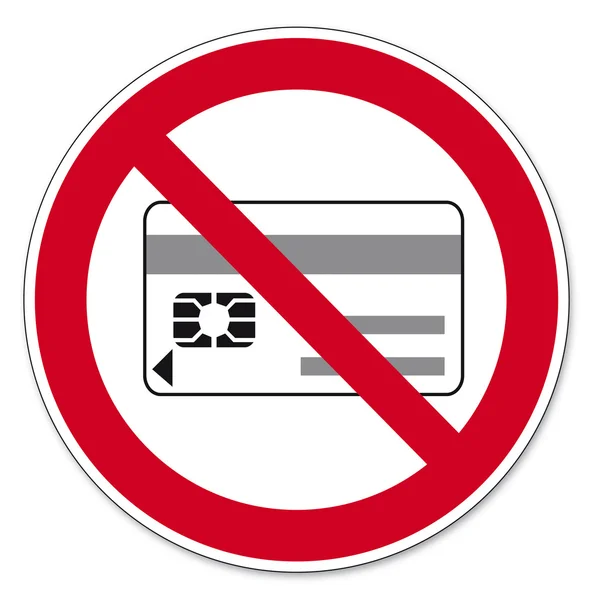 Signos de prohibición Pictograma de iconos BGV Portadores de datos magnéticos o electrónicos con prohibido — Archivo Imágenes Vectoriales