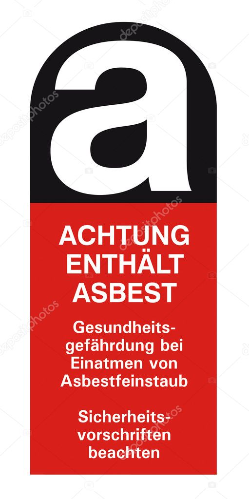 Asa asbest asbestos asbestosis sticker label sing ico hazard symbolactive hazard corrosive
