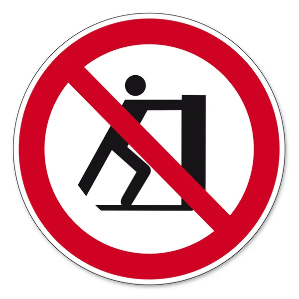 Segni di divieto Pittogramma icona BGV Diapositiva vietata — Vettoriale Stock