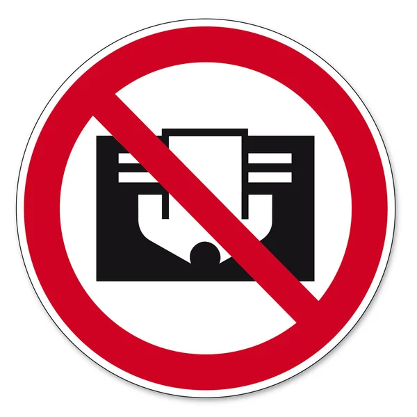 Panneaux d'interdiction pictogramme icône BGV Ne pas couvrir chemise — Image vectorielle