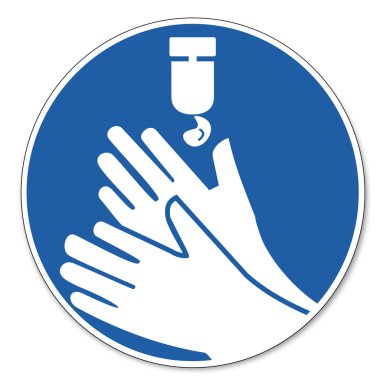 piktogram iş güvenliği işareti ellerini dezenfekte işaretini unutma işareti emniyet komuta