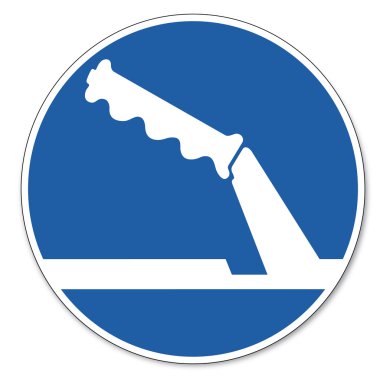 Commanded sign safety sign pictogram occupational safety sign Parking brake when parking use clipart