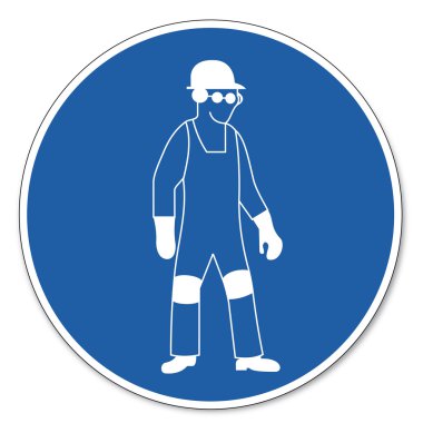 Commanded sign safety sign pictogram occupational safety sign Personal protective equipment use