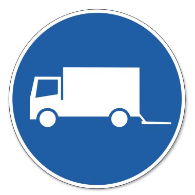 Commanded sign safety sign pictogram occupational safety sign Loading zone truck clipart