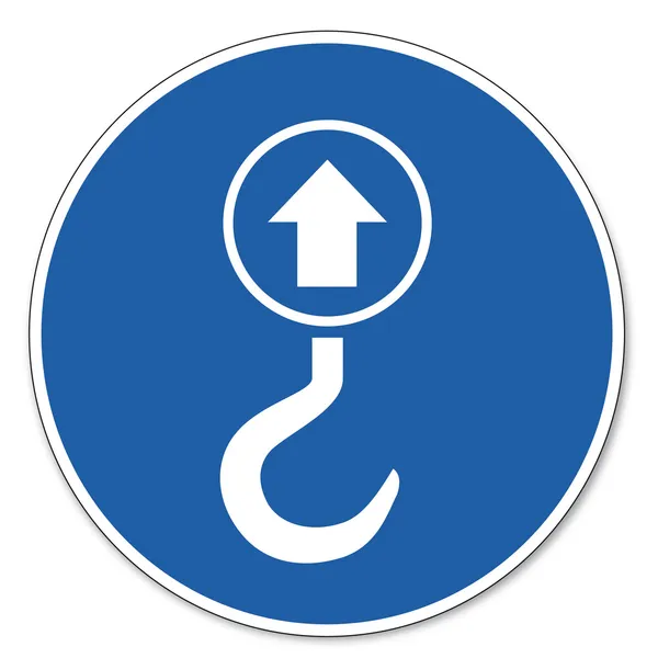 Pictogramme de signe de sécurité signe de sécurité au travail crochet de point de levage — Image vectorielle