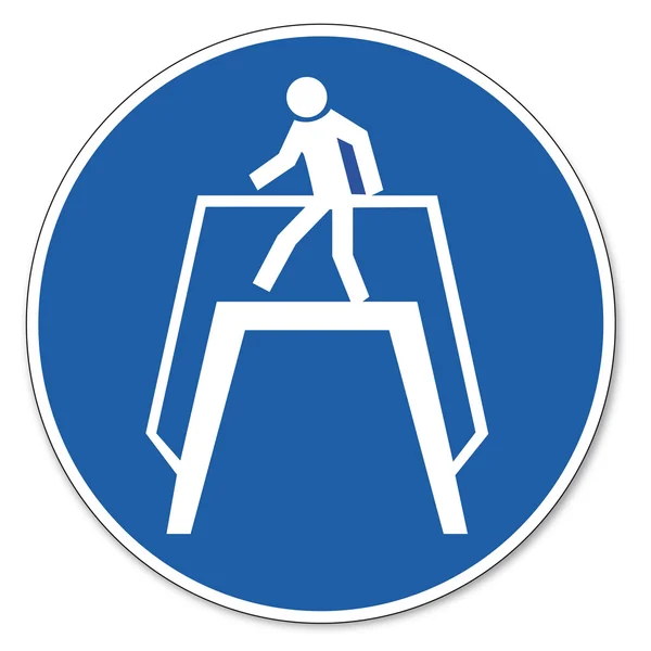 Befallde sign säkerhet registrera piktogram arbetarskydd tecken övergång användning — Stock vektor