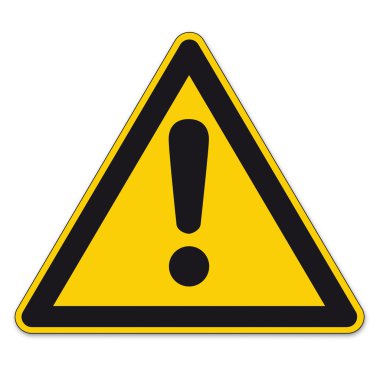 Emniyet işaretleri uyarı warndreieck bgv a8 üçgen işareti sembol simge tehlikeli noktası ünlem işareti vektör