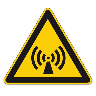 Safety signs warning triangle sign vector pictogram BGV A8 Icon field electromagnetically clipart